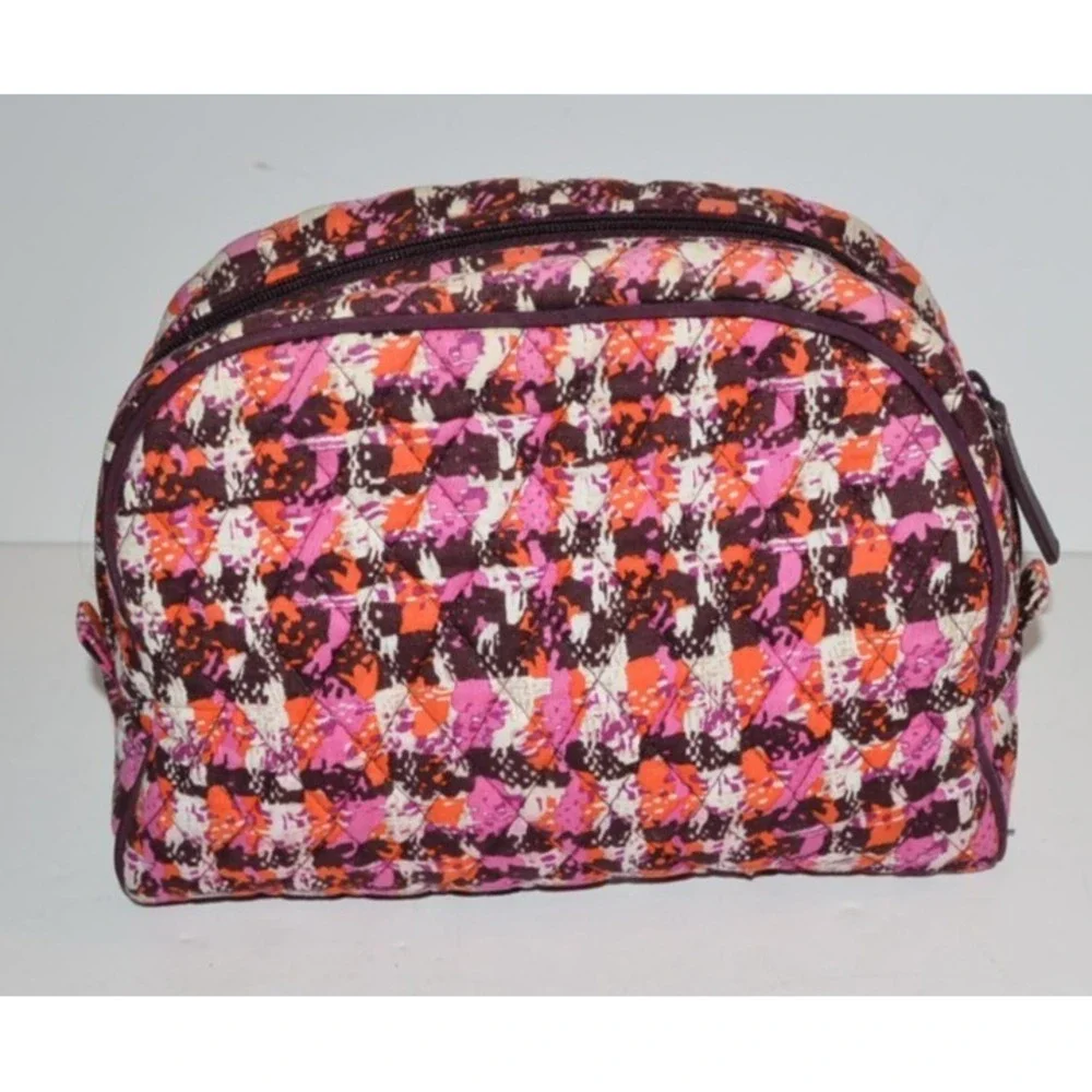 Vera Bradley Houndstooth Tweed Cosmetic Travel storage Bag 10